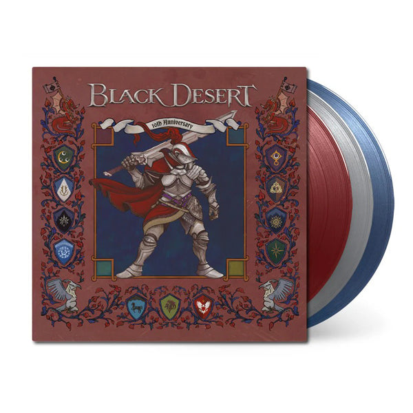 HWIMAN RYU & VARIOUS ARTISTS BLACK DESERT - 10TH ANNIVERSARY VINYL (OGST) (OXBLOOD RED, SILVER AND DEEP OCEAN PEARL VINYL 3LP) Vinyl - 3 LP Box Set