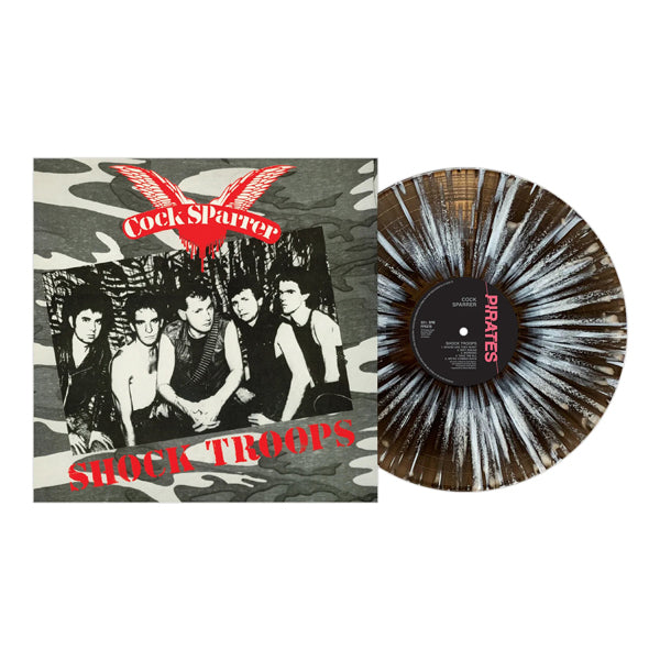 COCK SPARRER SHOCK TROOPS (LTD.BLACK ICE VINYL) VINYL LP