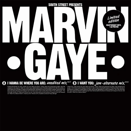 I Wanna Be Where You Are / I Want You Artist MARVIN GAYE Format:12" Vinyl