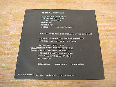 the pop group we are all prostitutes original 1979 uk rough trade 7" vinyl  ex