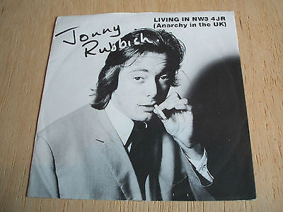 jonny rubbish living in nw3 4jr anarchy in uk   vinyl 7" 45 rare punk  mint -