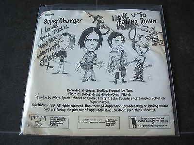 the saffs supercharger   uk  repeat  7" vinyl single  fully signed autographed