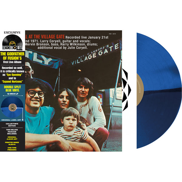 AT THE VILLAGE GATE (SPLIT BLUE VINYL) (RSD 2021) by LARRY CORYELL Vinyl LP