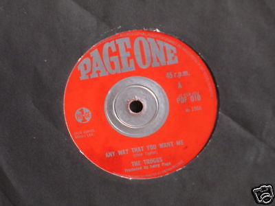 the troggs any way that you want me 1966 uk pageone 45