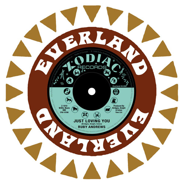 RUBY ANDREWS JUST LOVING YOU / THE LOVE I NEED (DELUXE VELVET 7") VINYL 7" Item no. :EVERLAND45008