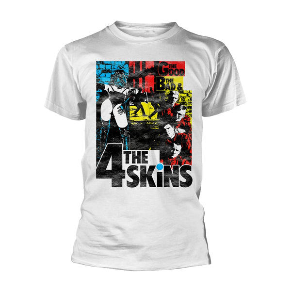 The Good The Bad And The 4 Skins White By 4 Skins T Shirt Punk To Funk Heaven