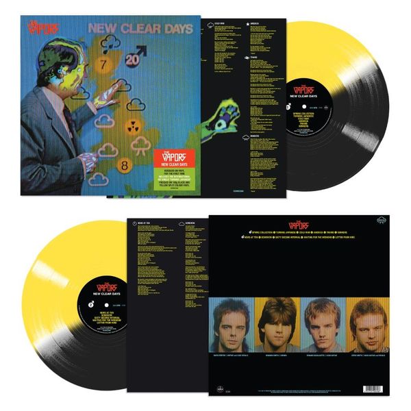 THE VAPORS NEW CLEAR DAYS 180g yellow and black split colour vinyl lp DEMREC960