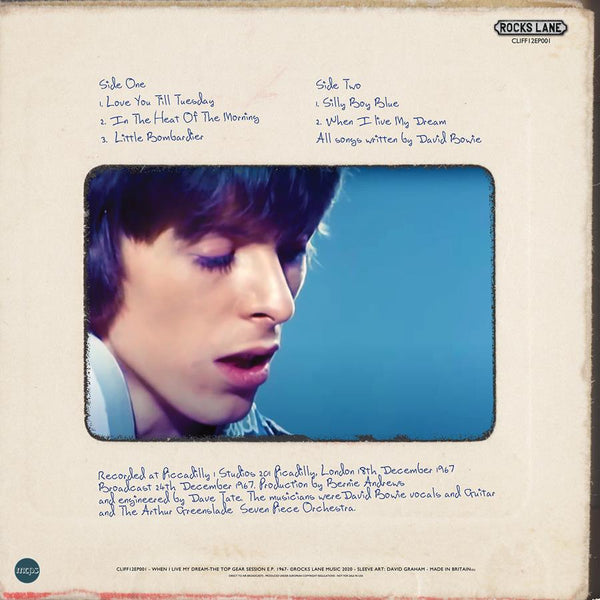 david bowie top gear DAVID BOWIE WHEN I LIVE MY DREAM THE TOP GEAR EP 12" vinyl 5 track EP – punk to funk heaven