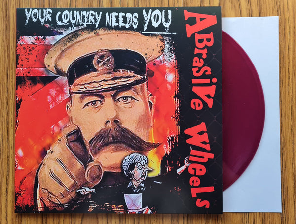 ABRASIVE WHEELS YOUR COUNTRY NEEDS YOU (TRANSPARENT PURPLE VINYL) VINYL LP Item no. :VILE016