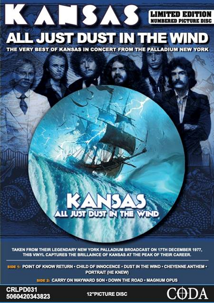 KANSAS All Just Dust In The Wind (Picture Disc) CRLPD031 vinyl lp
