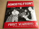 Agnostic Front – First Warning - The "United Blood" Era Recordings, New York City, 1983 vinyl lp