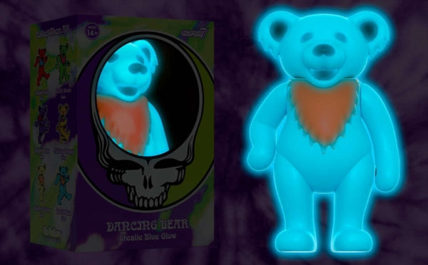 Grateful Dead - Dancing Bear Glow (Stealie Blue) Reaction Figure super 7