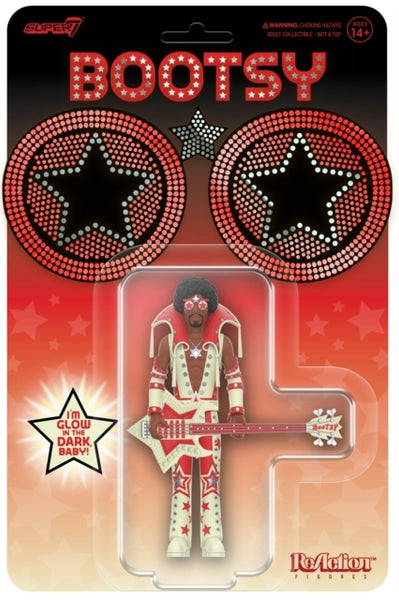 Bootsy Collins Reaction Figures Wave 03 - Bootsy Collins (Glow) super 7