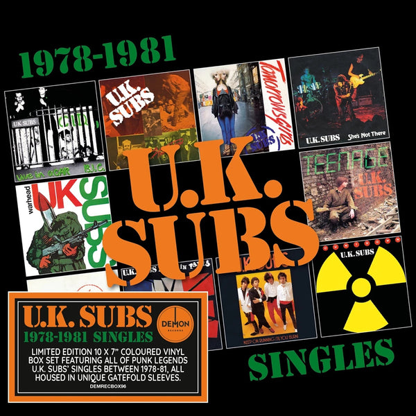1978 - 1981 Singles Artist UK Subs Format:Vinyl / 7" Single Coloured Vinyl Box Set Label:Demon Records - punk to funk heaven