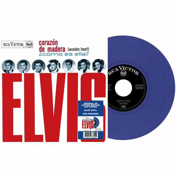 ELVIS PRESLEY CORAZÓN DE MADERA (BLUE VINYL) Vinyl 7"