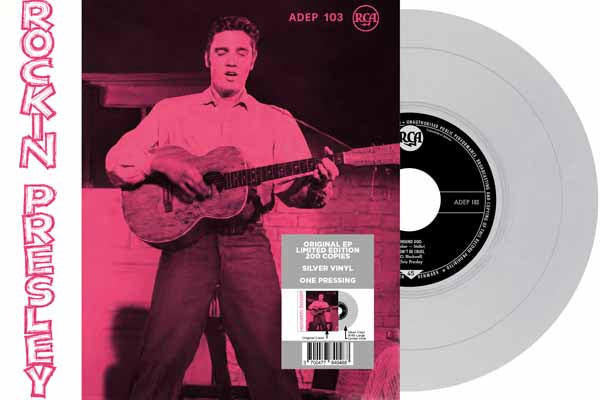 Elvis Presley EP Étranger N°22 - Rockin' Presley - ADEP 103 (Denmark) (Limited 7" SILVER Vinyl) Vinyl 7"