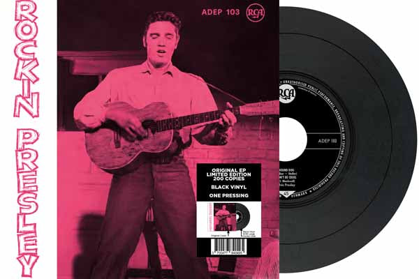 Elvis Presley EP Étranger N°22 - Rockin' Presley - ADEP 103 (Denmark) (Limited 7" BLACK Vinyl) Vinyl 7"