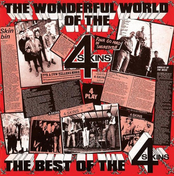 4 SKINS WONDERFUL WORLD - THE BEST OF THE 4 - SKINS (BLOOD RED TRANSPARENT VINYL) Vinyl LP - punk to funk heaven