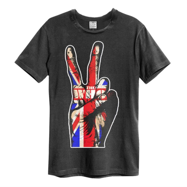 The Who Union Jack Hand Amplified Vintage Charcoal  T Shirt