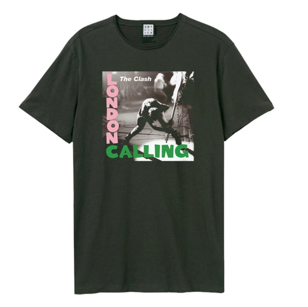 Clash - London Calling Amplified  Vintage Charcoal T Shirt