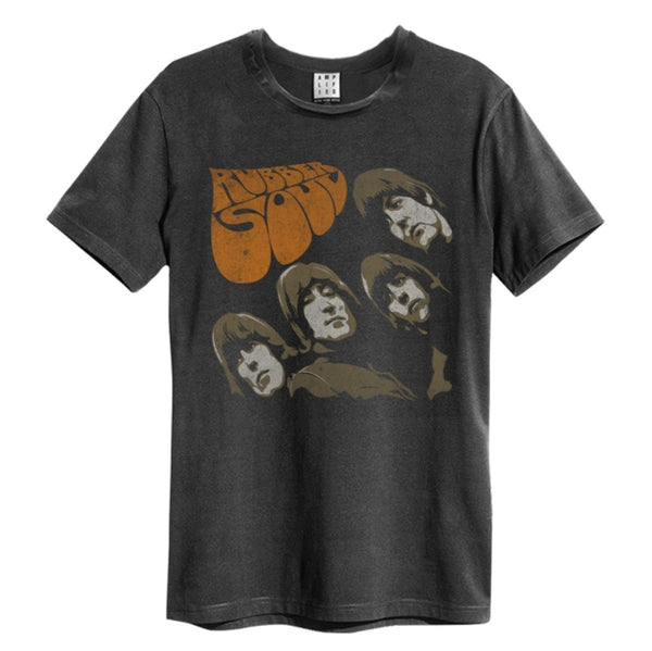 Beatles Rubber Soul Amplified Vintage Charcoal  T Shirt