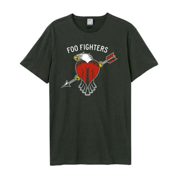 Foo Fighters Eagle Tattoo Amplified Vintage Charcoal  T Shirt