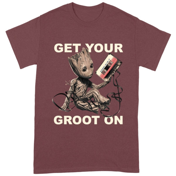 Get Your Groot On  Maroon T-Shirt GUARDIANS OF THE GALAXY VOL.2
