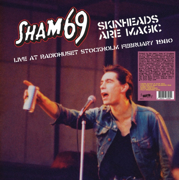 sham 69 Skinheads Are Magic - Live In Stockholm 02/02/1980 Red Marbled Vinyl lp