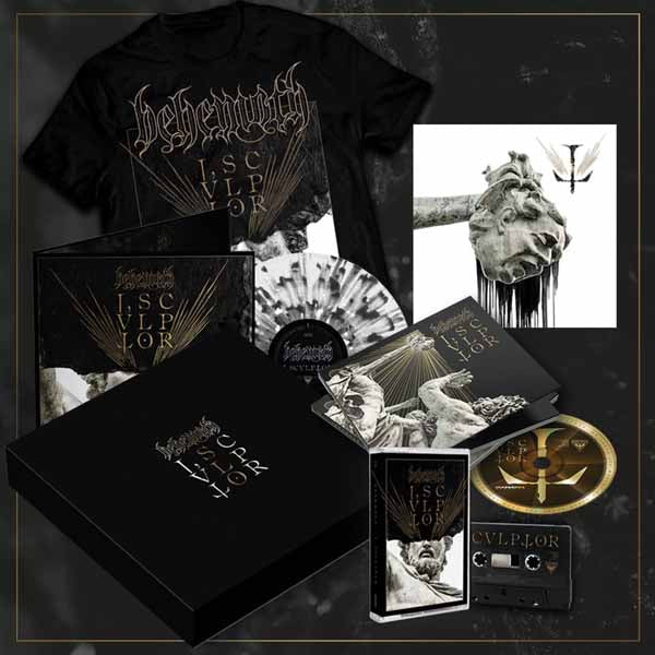 BEHEMOTH I, SCVLPTOR (CLEAR W/BLACK SPLATTER LP / T-SHIRT / TAPE / CD / POSTER) Vinyl LP Box Set