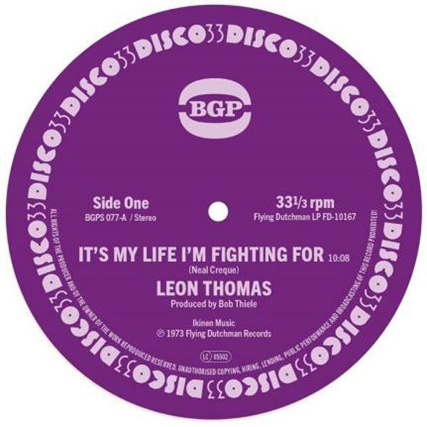 LEON THOMAS IT’S MY LIFE I’M FIGHTING FOR VINYL 7"