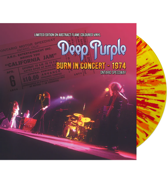 Deep Purple - Burn In Concert - 1974 (Limited Edition Hand Numbered on Abstract Flame Coloured Vinyl) lp