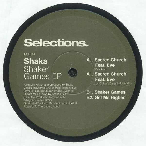 SHAKA Shaker Games EP (inc Jon Cutler mix) Selections Format: 12"