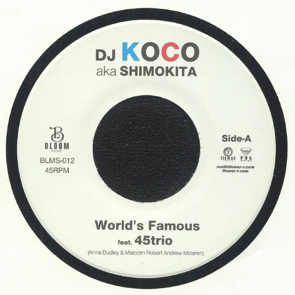 DJ KOCO aka SHIMOKITA World Famous Bloom Japan Format: 7" repress