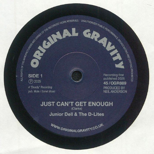 JUNIOR DELL & THE D LITES / PRINCE ALPHONSO &amp; THE FEVER Just Can't Get Enough Original Gravity Format: 7"