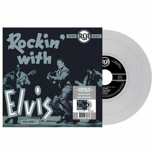 PRESLEY. Elvis EP Etranger No 19: Rockin' With Elvis Volume I (silver vinyl 7" limited to 200 copies)