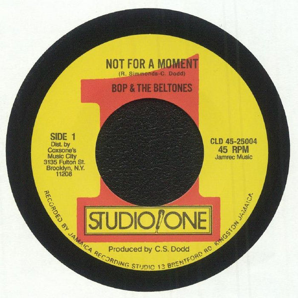 BOP & THE BELTONES / JACKIE MITTOO Not For A Moment (reissue) Studio 1 Jamaica Format: limited 7"