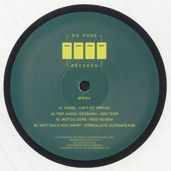 SAISON / PIEM / KID ENIGMA / MATT GILLESPIE / SCOTT DIAZ / MISS YANKEY NFRV 016 (12") No Fuss