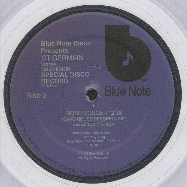 ST GERMAIN Rose Rouge (Saag remixes) (transparent vinyl 12") Blue Note US