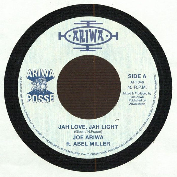 Abel MILLER / JOE ARIWA Jah Love Jah Light (7") Ariwa Sounds