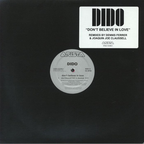 DIDO Don't Believe In Love (heavyweight pink vinyl 12") Misc US