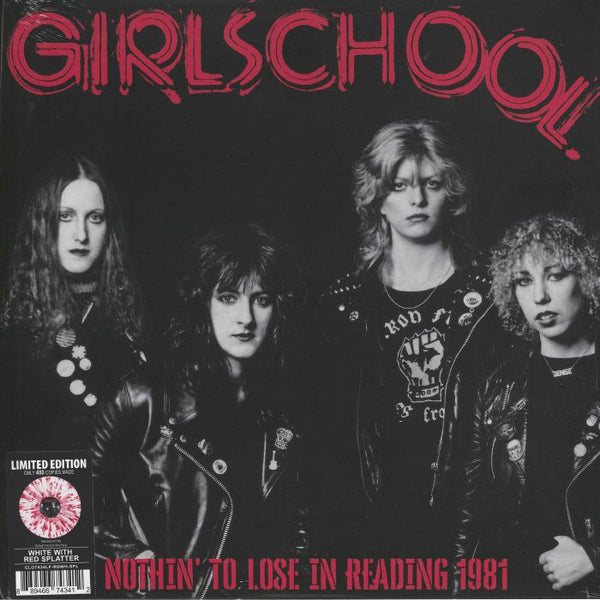 GIRLSCHOOL Nothin' To Lose In Reading 1981 (white &amp; red splattered vinyl LP) Cleopatra US