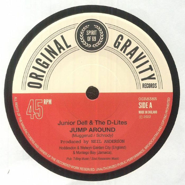 JUNIOR DELL / THE D LITES / PRINCE DEADLY Jump Around (reissue) (7" repress) Original Gravity
