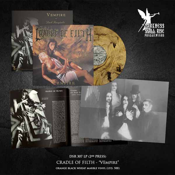CRADLE OF FILTH VEMPIRE, OR DARK FAERYTALES IN PHALLUSTEIN (ORANGE/BLACK WHEAT MARBLE) Vinyl LP