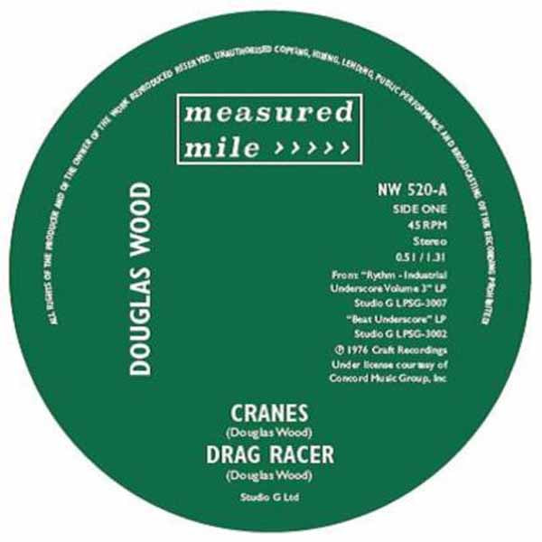 DOUGLAS WOOD / JOHN CAMERON CRANES / DRAG RACER / SPROCKET SHUFFLE Vinyl 7"