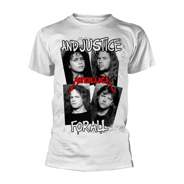 METALLICA FACES FIRST FOUR ALBUMS T-SHIRT, FRONT & BACK PRINT