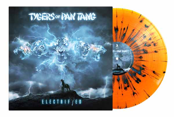 TYGERS OF PAN TANG ELECTRIFYED (TRANSPARENT ORANGE W/ BLUE SPLATTER) Vinyl LP