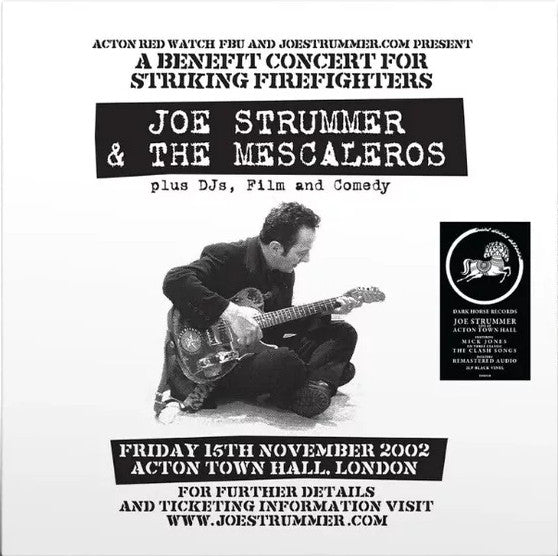 Joe Strummer and the Mescaleros Live at Acton Town Hall 2lp vinyl