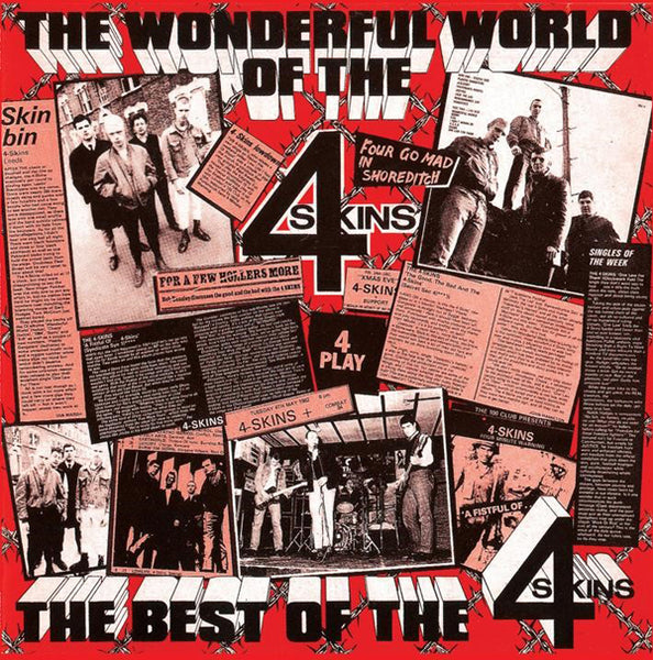 4 SKINS WONDERFUL WORLD - THE BEST OF THE 4-SKINS (BLOOD RED TRANSPARENT VINYL) Vinyl LP