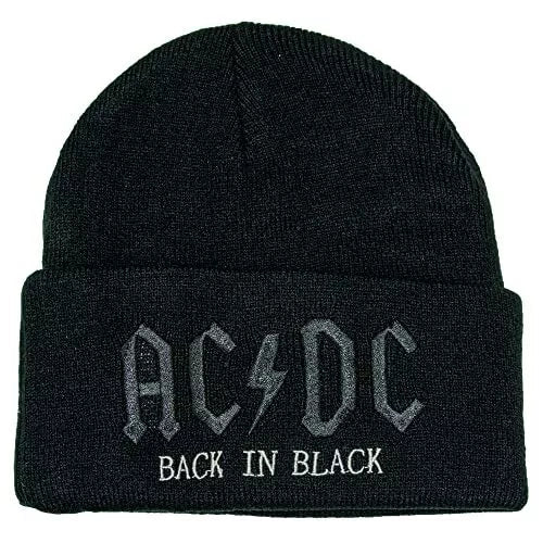 Ac/dc - Back In Black Beanie HAT AMPLIFIED CLOTHING - punk to funk heaven