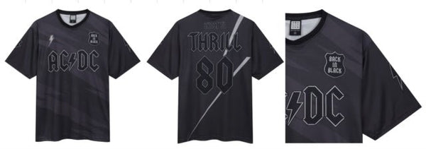 AC/DC Back In Black Rock FC Football Shirt AMPLIFIED CLOTHING OFFICIAL - punk to funk heaven